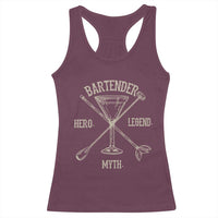 Bartender Hero Myth Legend Racerback Tank Top