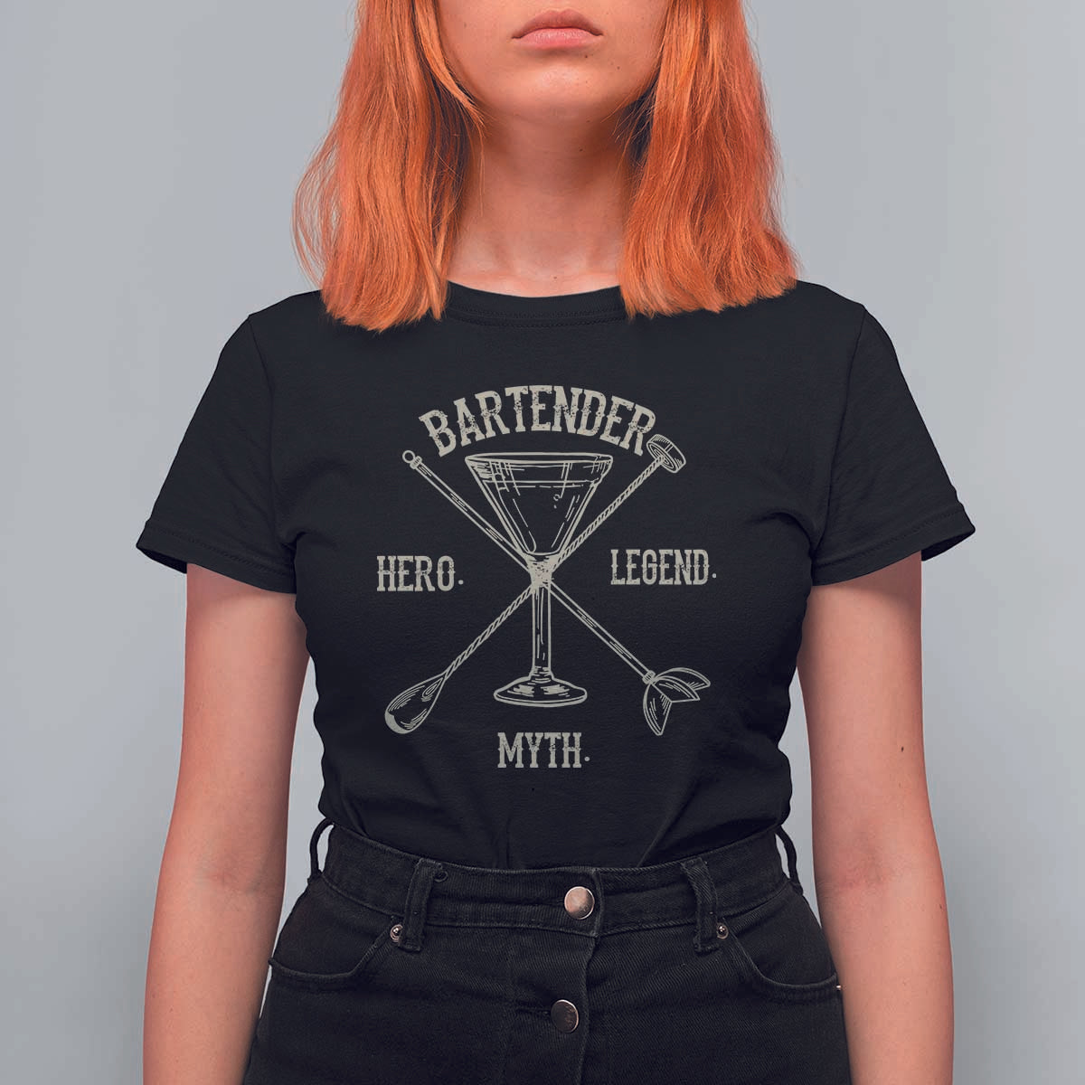 Bartender Hero Myth Legend T Shirt For Women