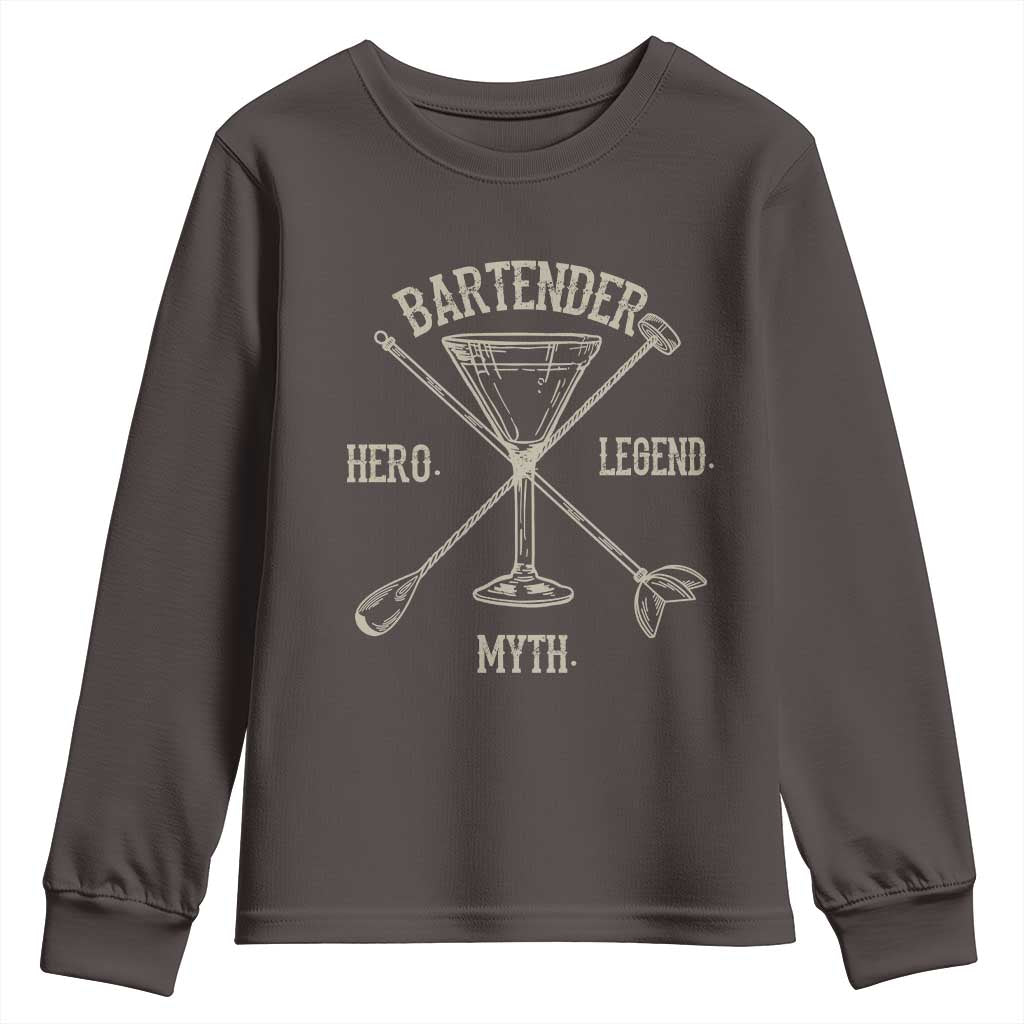 Bartender Hero Myth Legend Youth Sweatshirt