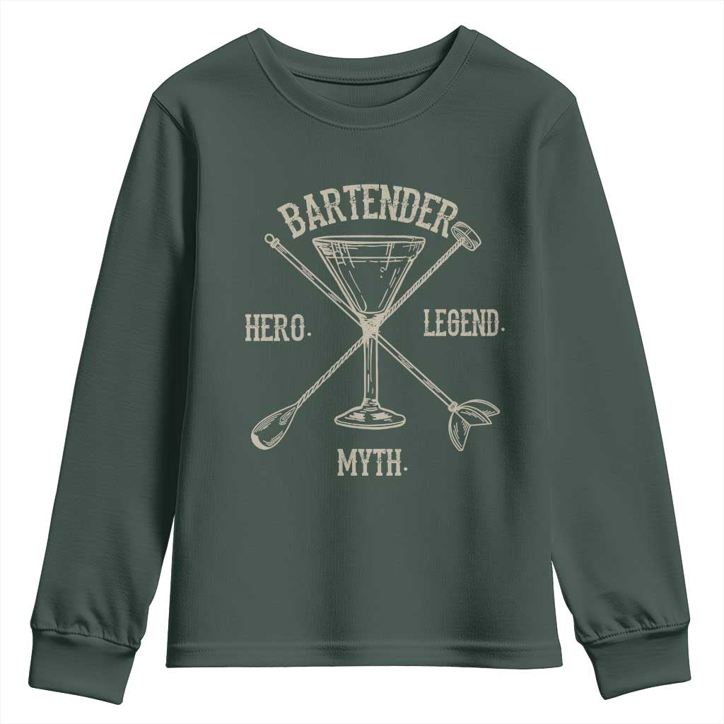 Bartender Hero Myth Legend Youth Sweatshirt