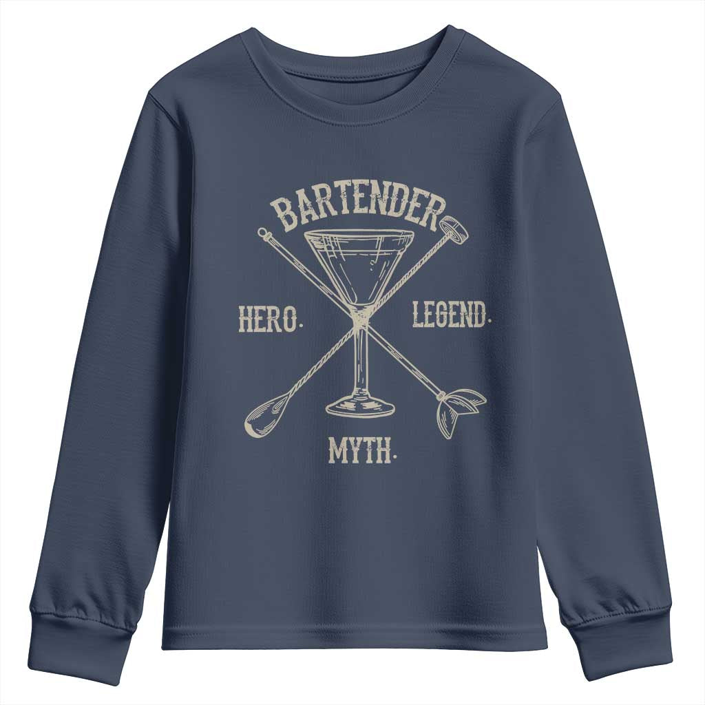 Bartender Hero Myth Legend Youth Sweatshirt