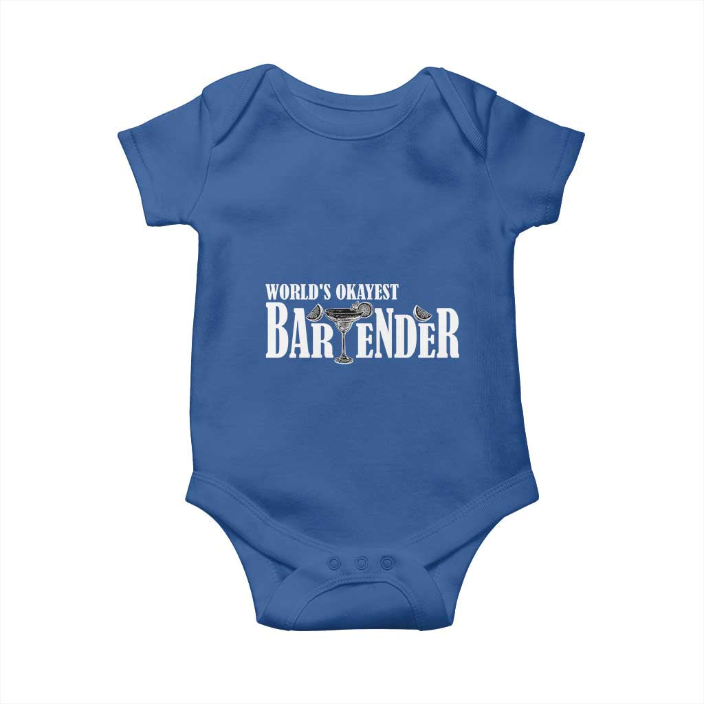 World's Okayest Bartender Baby Onesie