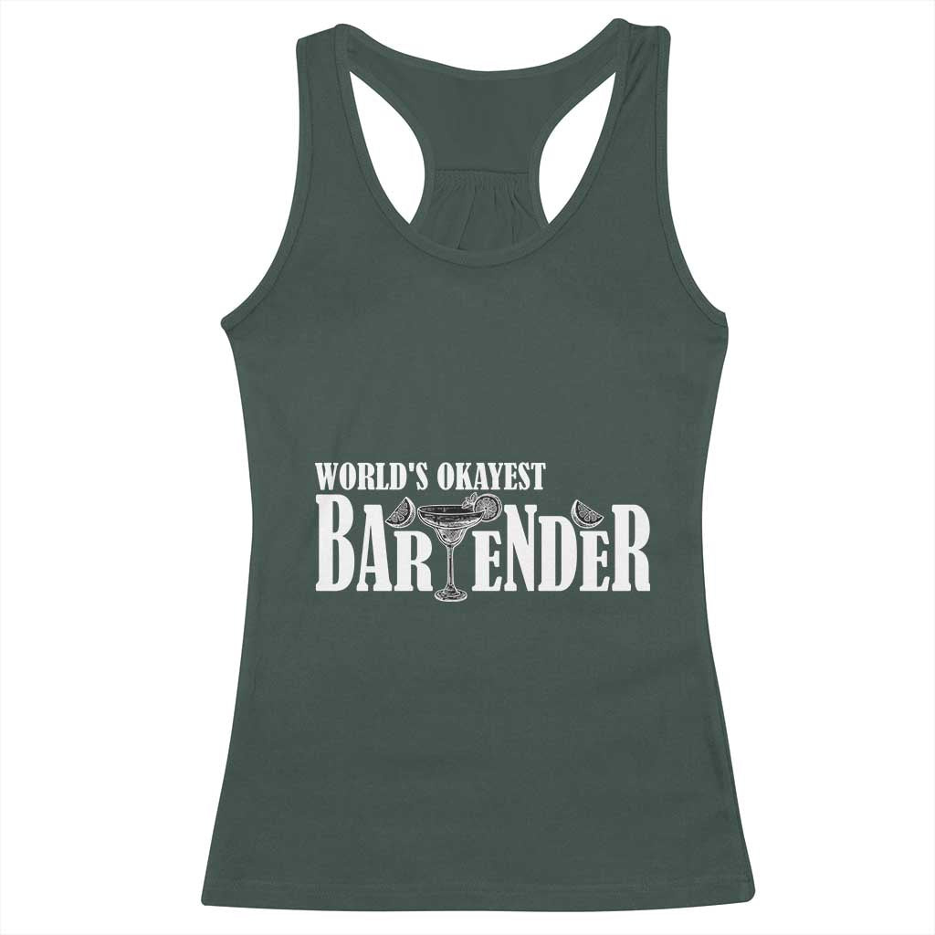 World's Okayest Bartender Racerback Tank Top