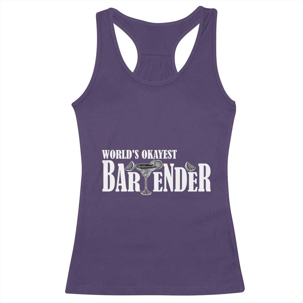 World's Okayest Bartender Racerback Tank Top