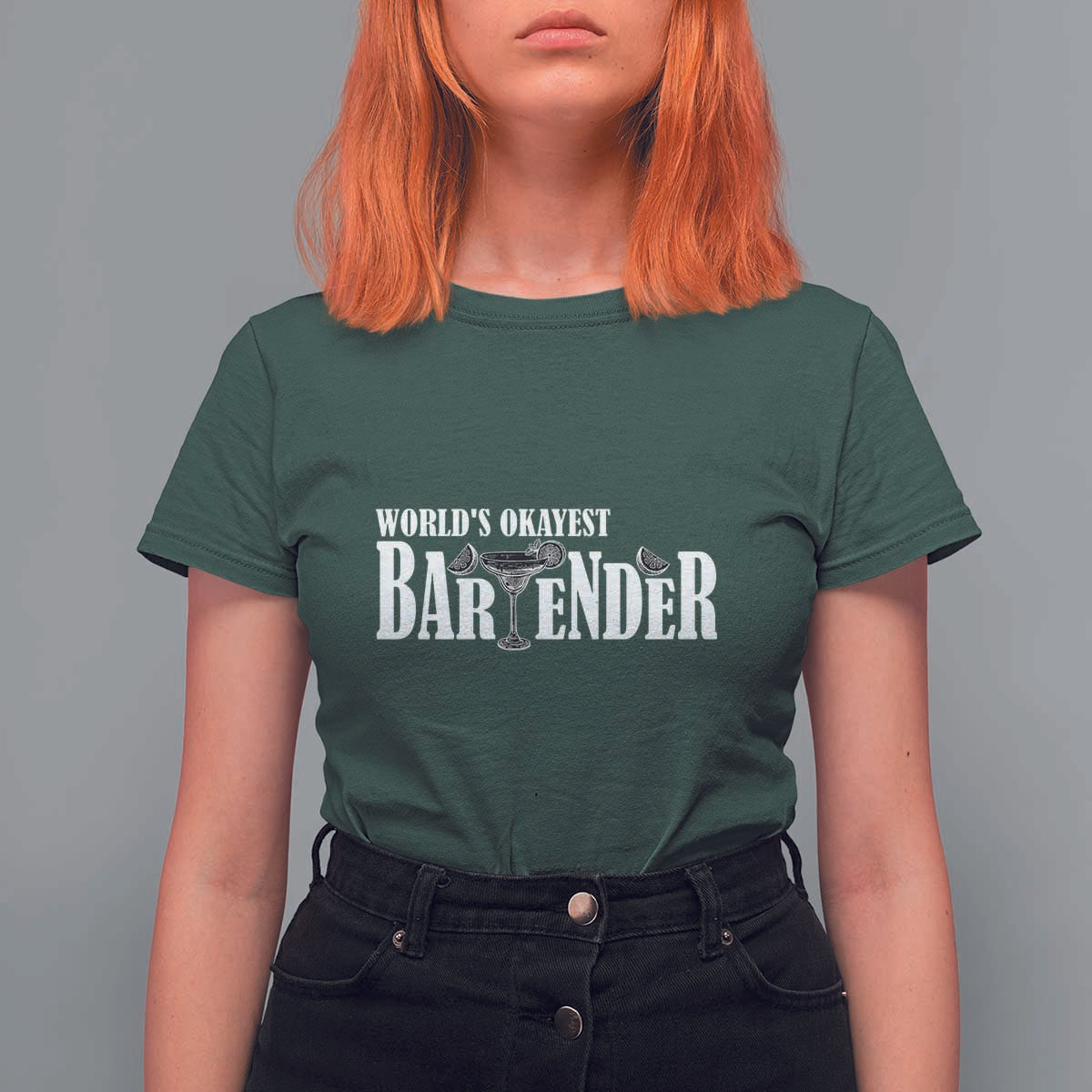 World's Okayest Bartender T Shirt For Women