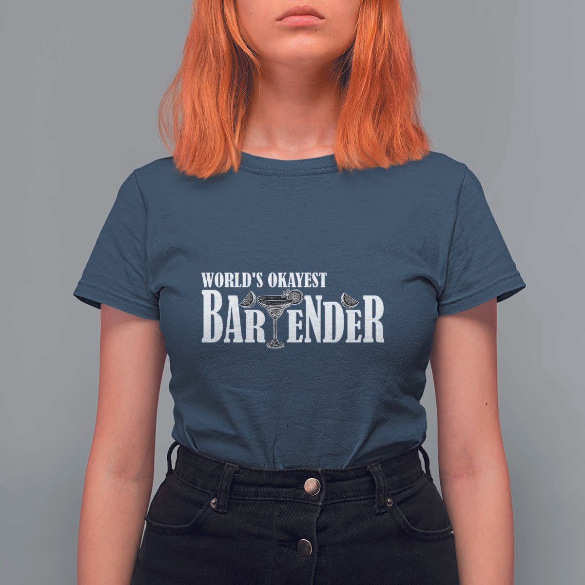 World's Okayest Bartender T Shirt For Women