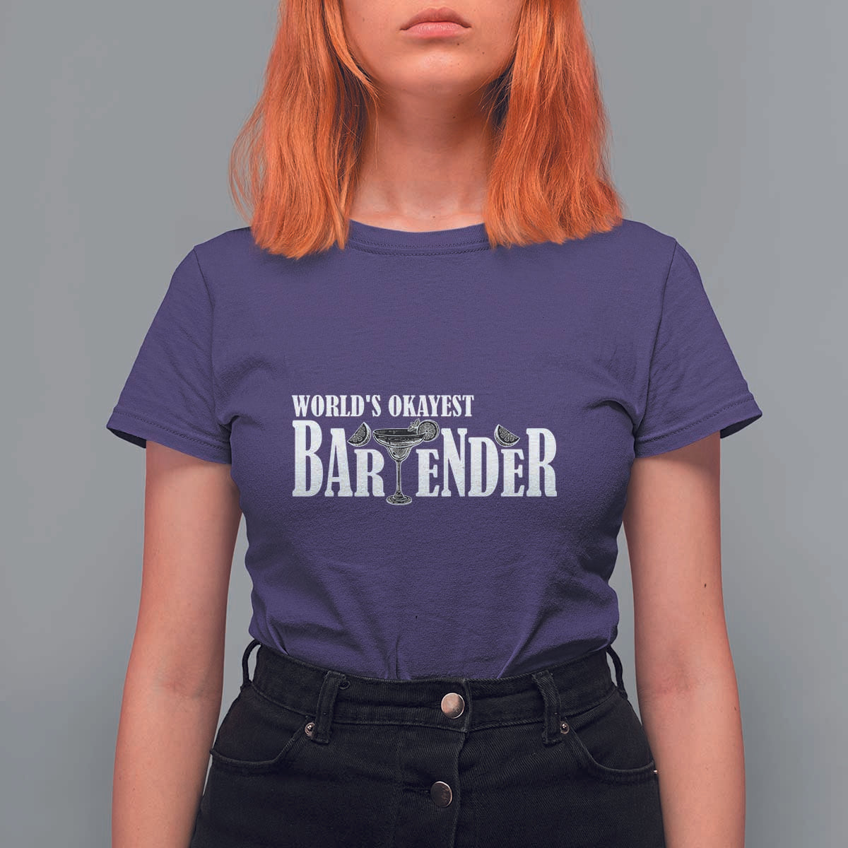 World's Okayest Bartender T Shirt For Women