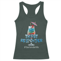 Funny Bartender Racerback Tank Top Thirst Responder Mixologists