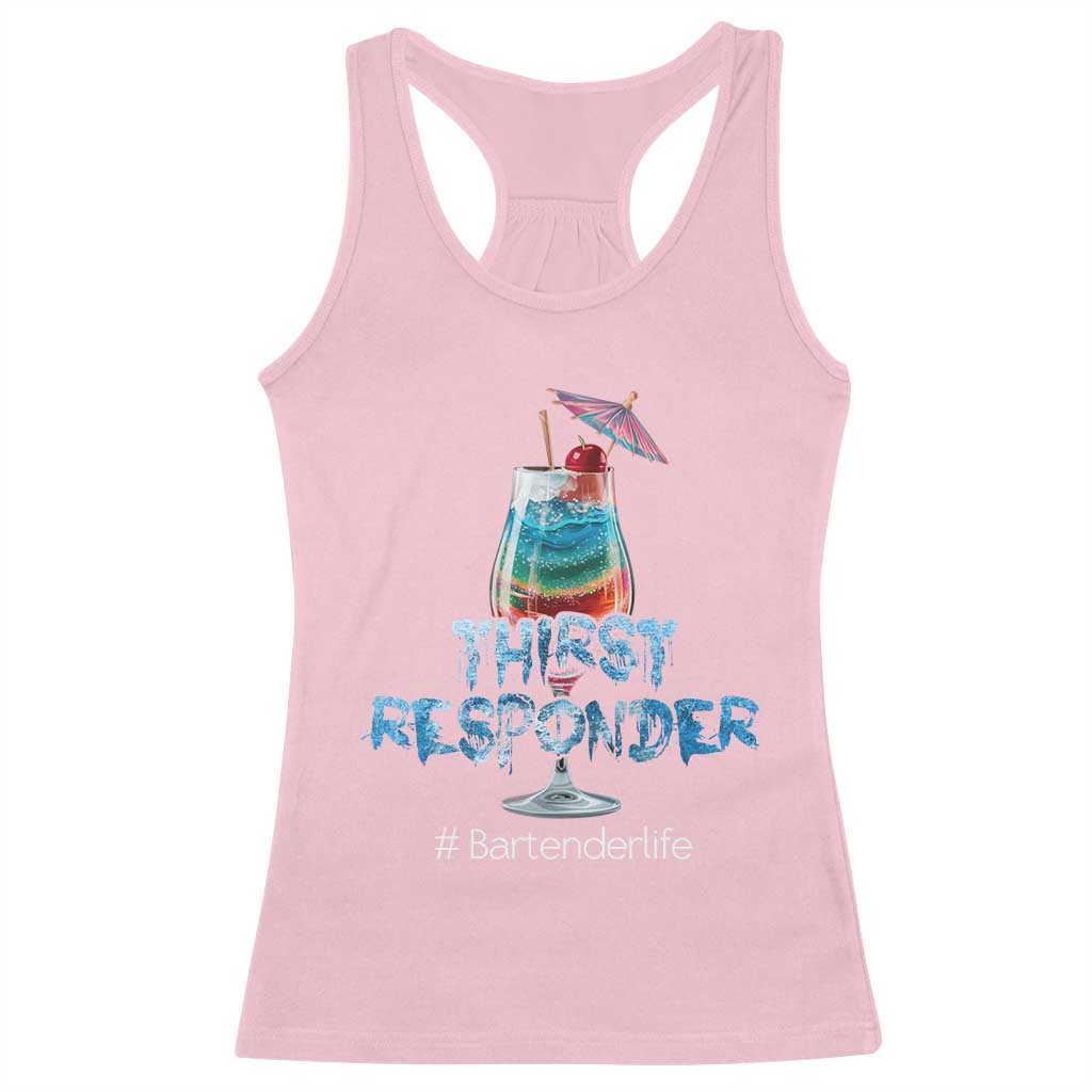 Funny Bartender Racerback Tank Top Thirst Responder Mixologists