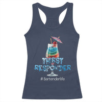 Funny Bartender Racerback Tank Top Thirst Responder Mixologists