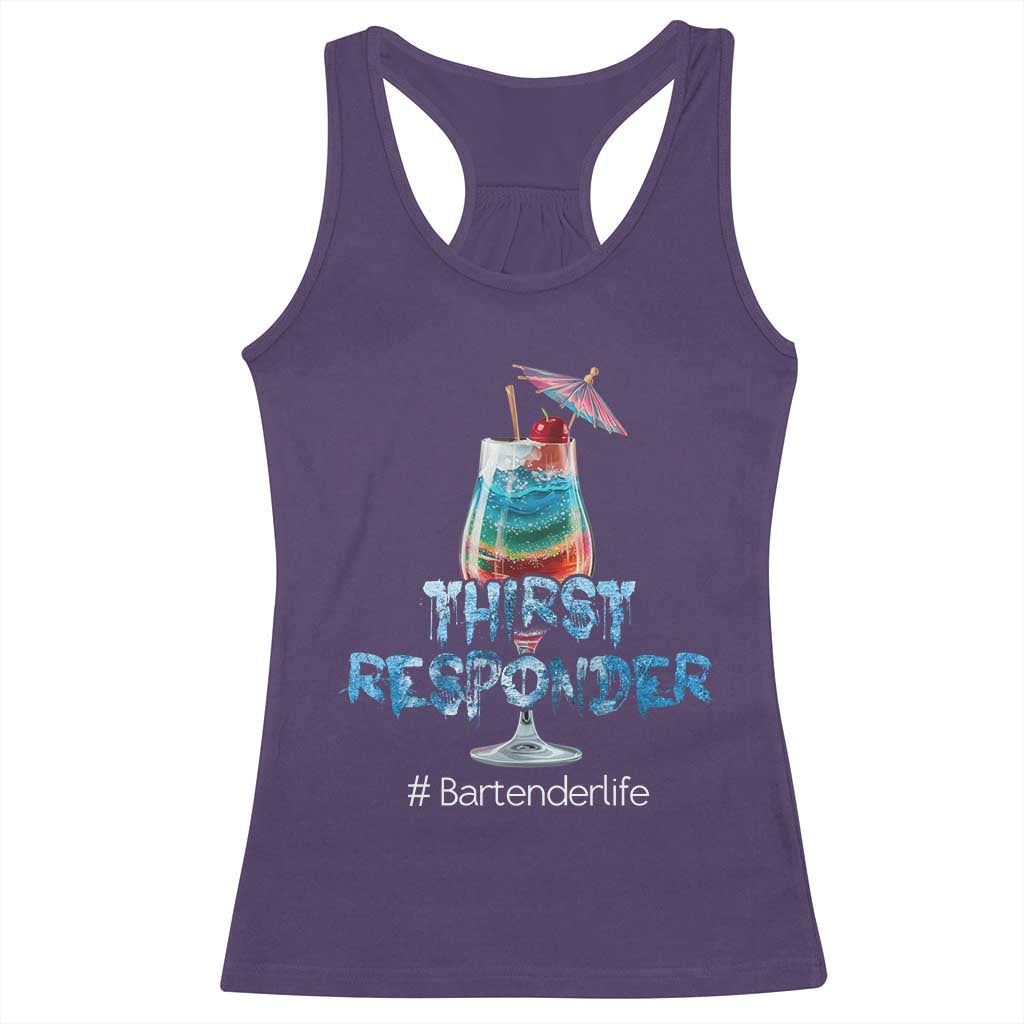 Funny Bartender Racerback Tank Top Thirst Responder Mixologists