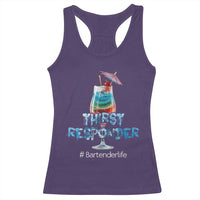 Funny Bartender Racerback Tank Top Thirst Responder Mixologists