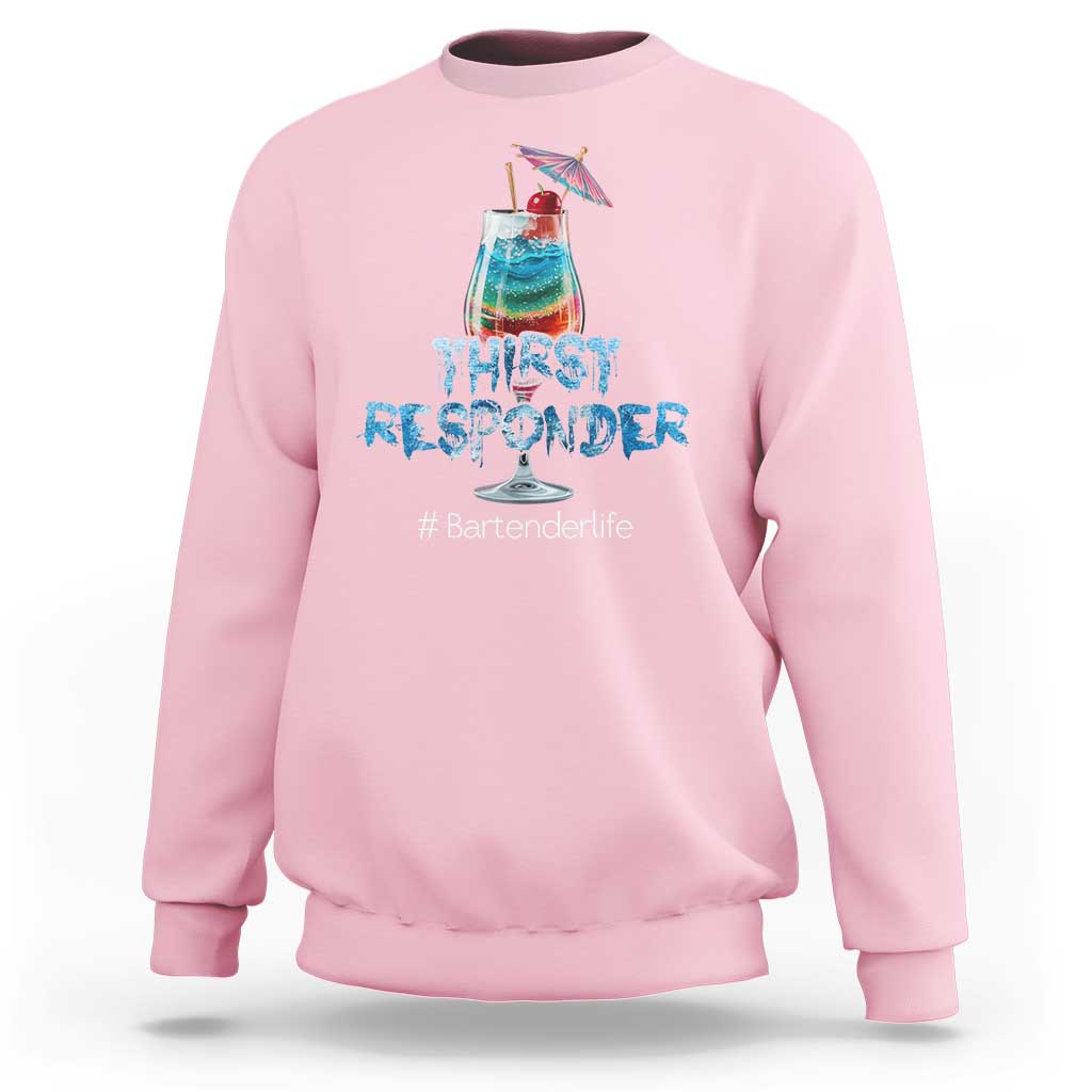 Funny Bartender Sweatshirt Thirst Responder Mixologists
