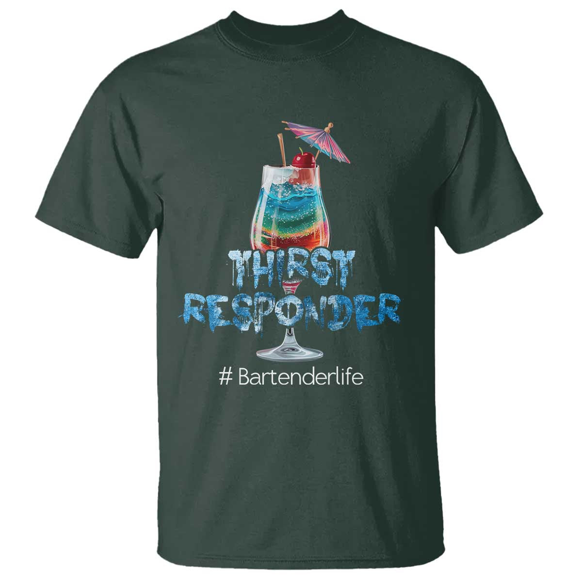 Funny Bartender T Shirt Thirst Responder Mixologists