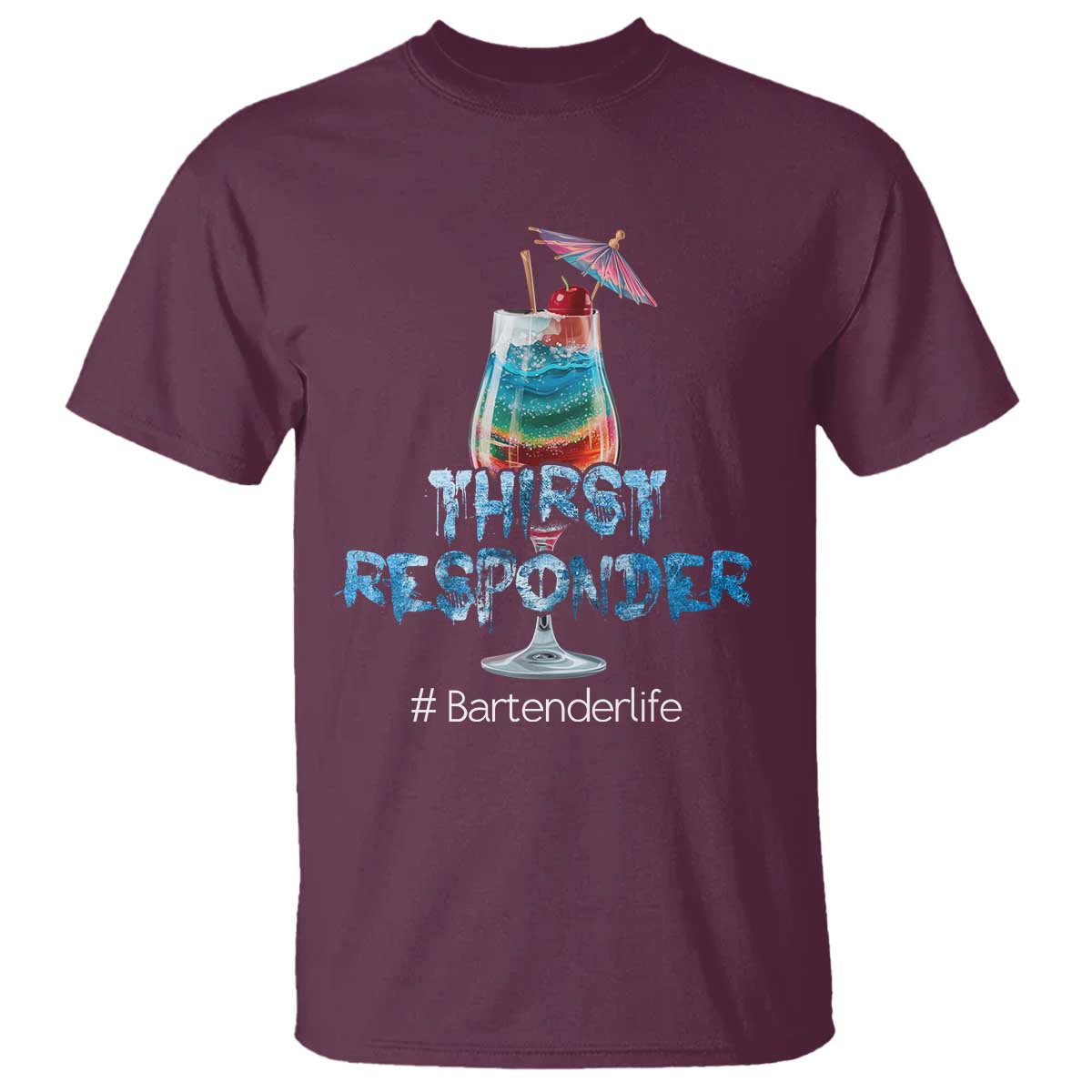 Funny Bartender T Shirt Thirst Responder Mixologists