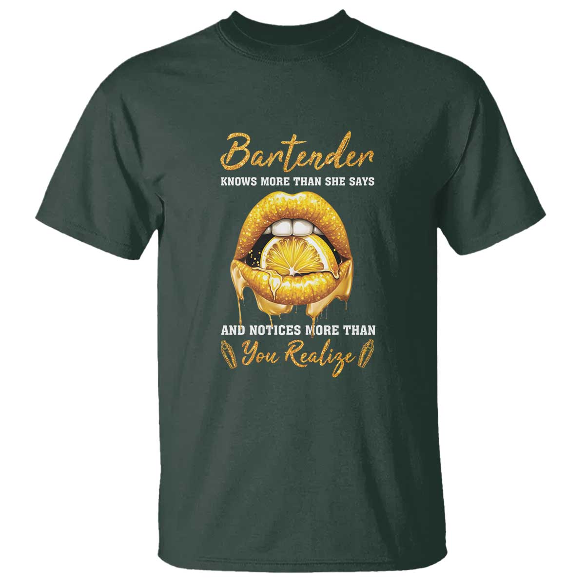 Bartender T Shirt Knows More Than She Says