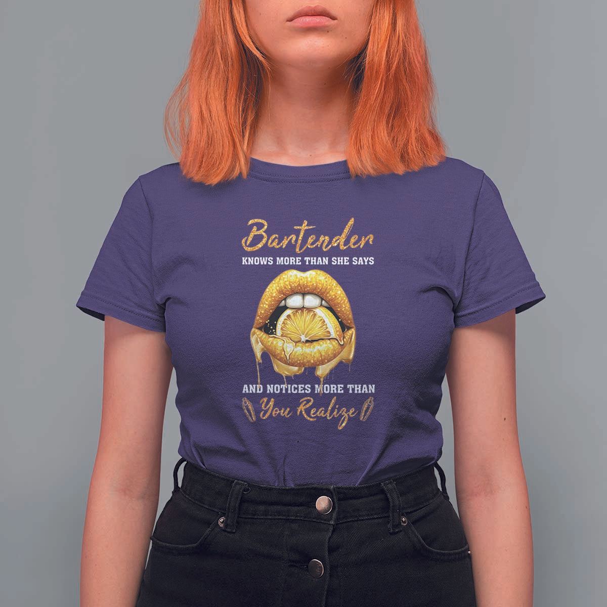 Bartender T Shirt For Women Knows More Than She Says