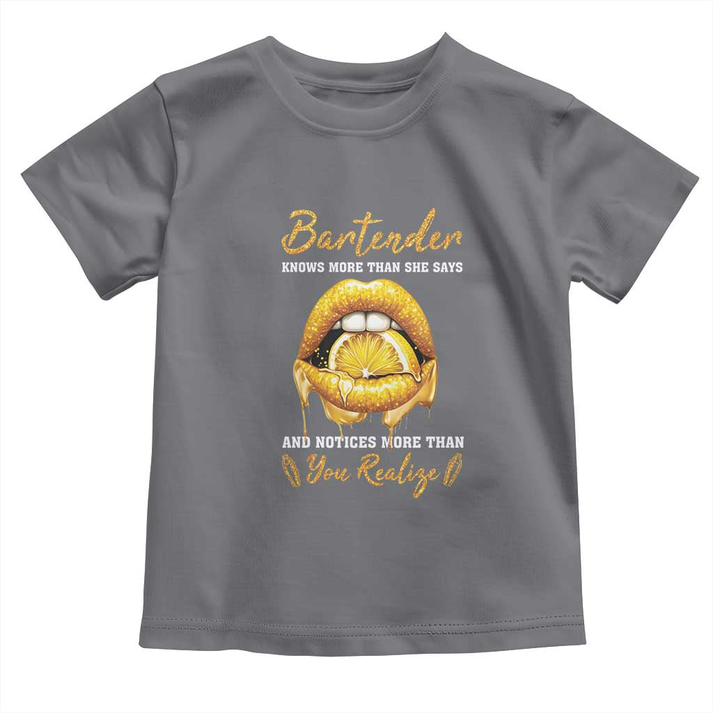 Bartender Toddler T Shirt Knows More Than She Says