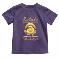 Bartender Toddler T Shirt Knows More Than She Says