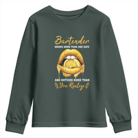 Bartender Youth Sweatshirt Knows More Than She Says