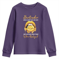 Bartender Youth Sweatshirt Knows More Than She Says