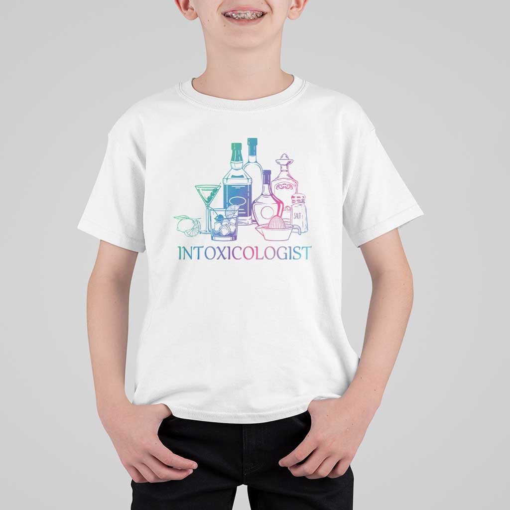 Funny Bartender Intoxicologist T Shirt For Kid