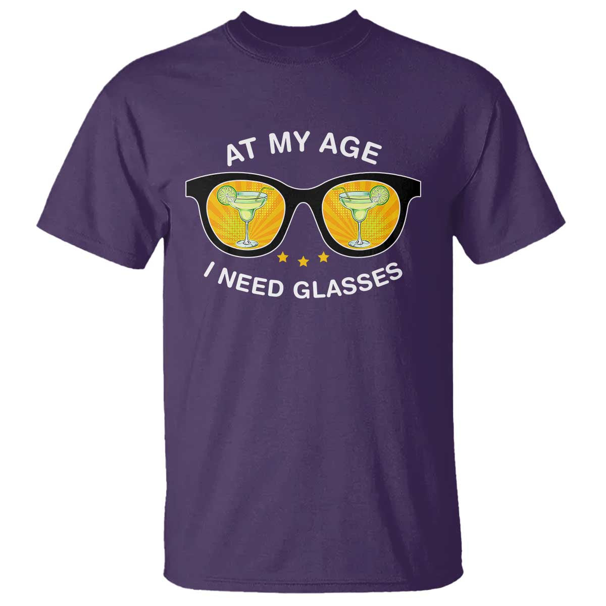 Funny Drinking At My Age I Need Glasses T Shirt