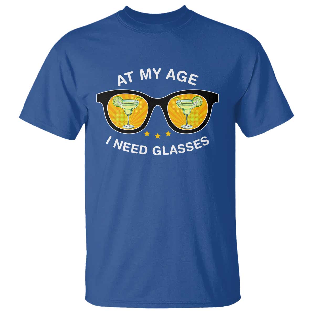 Funny Drinking At My Age I Need Glasses T Shirt
