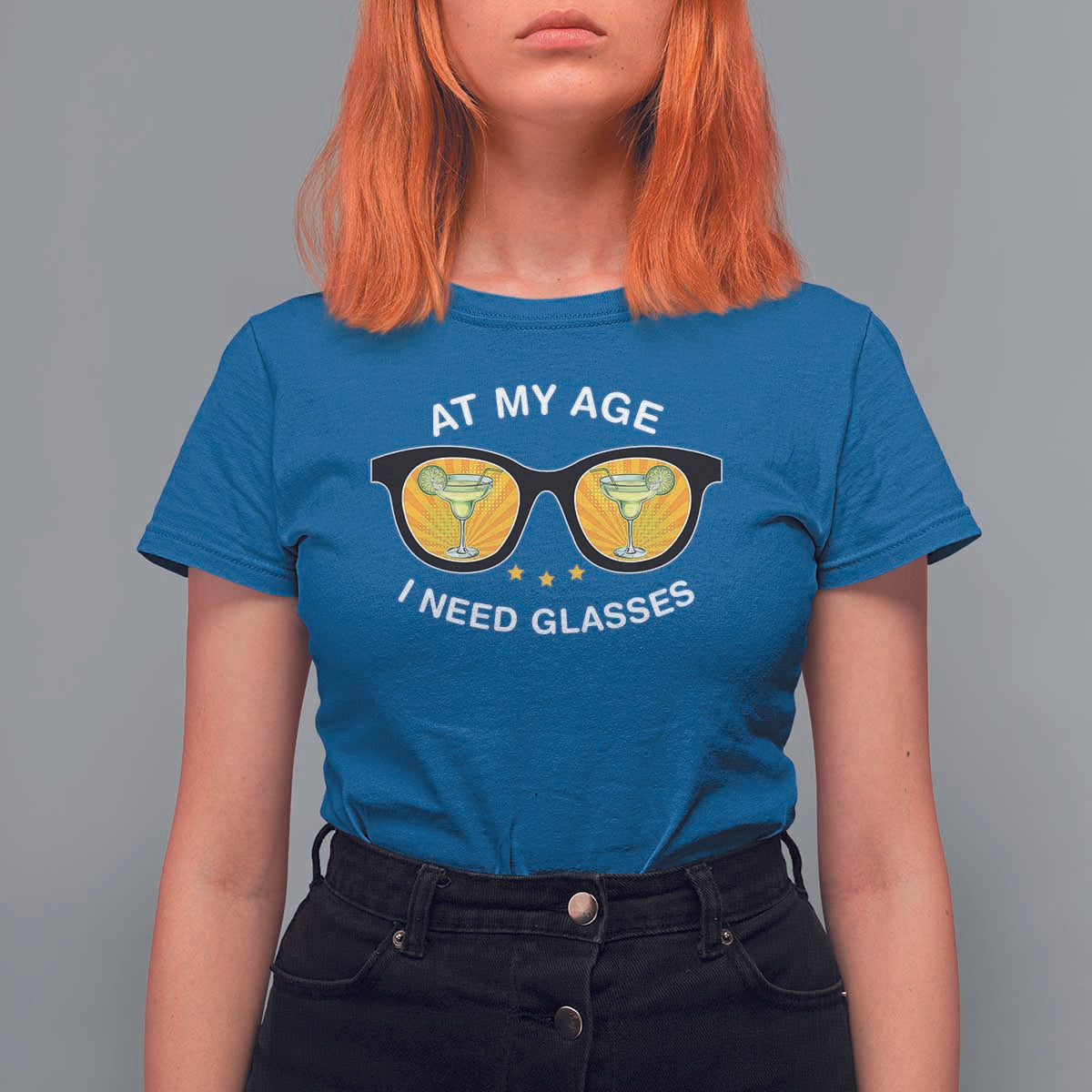 Funny Drinking At My Age I Need Glasses T Shirt For Women