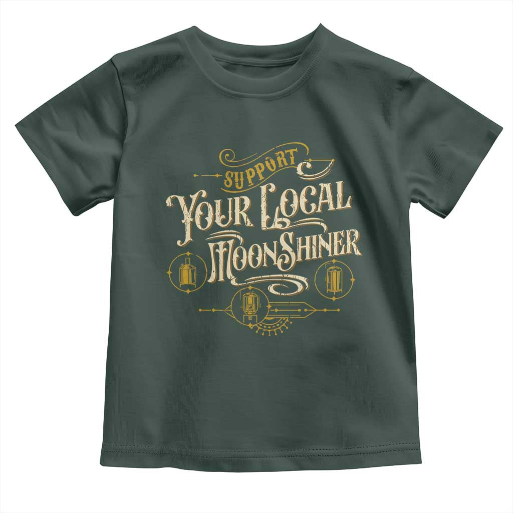 Moonshine Toddler T Shirt Support Your Local Moonshiner Drinking