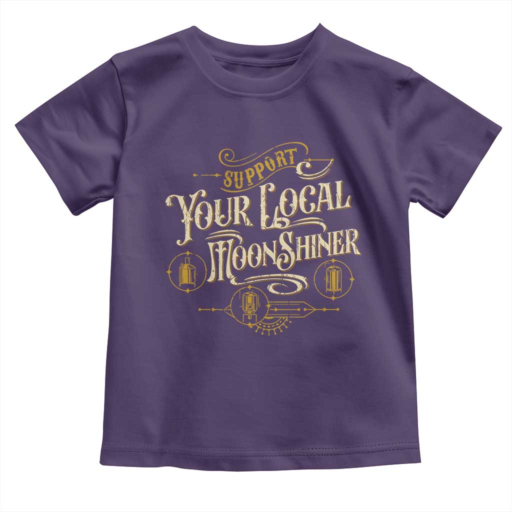 Moonshine Toddler T Shirt Support Your Local Moonshiner Drinking