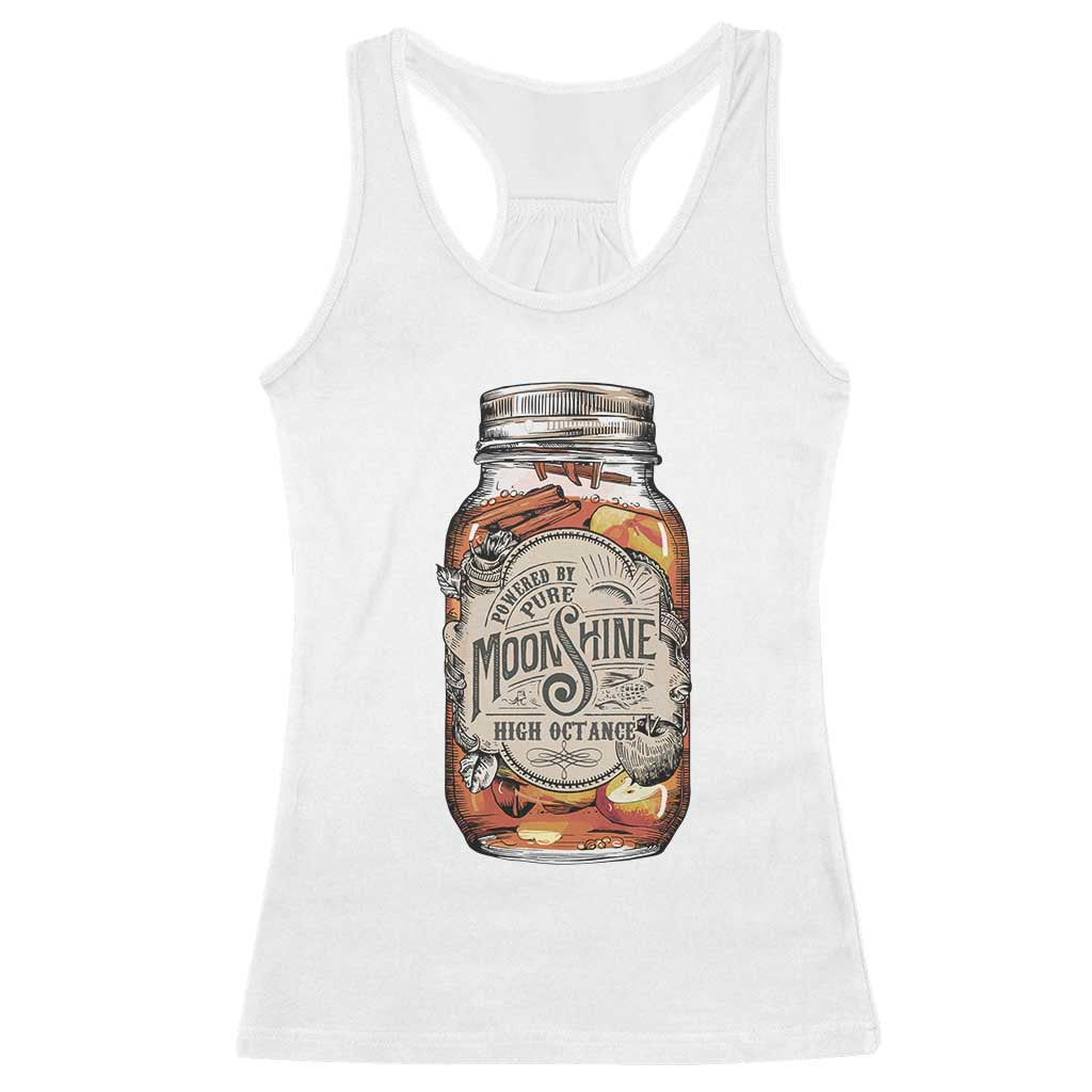 Drinking Powered By Pure Moonshine Racerback Tank Top