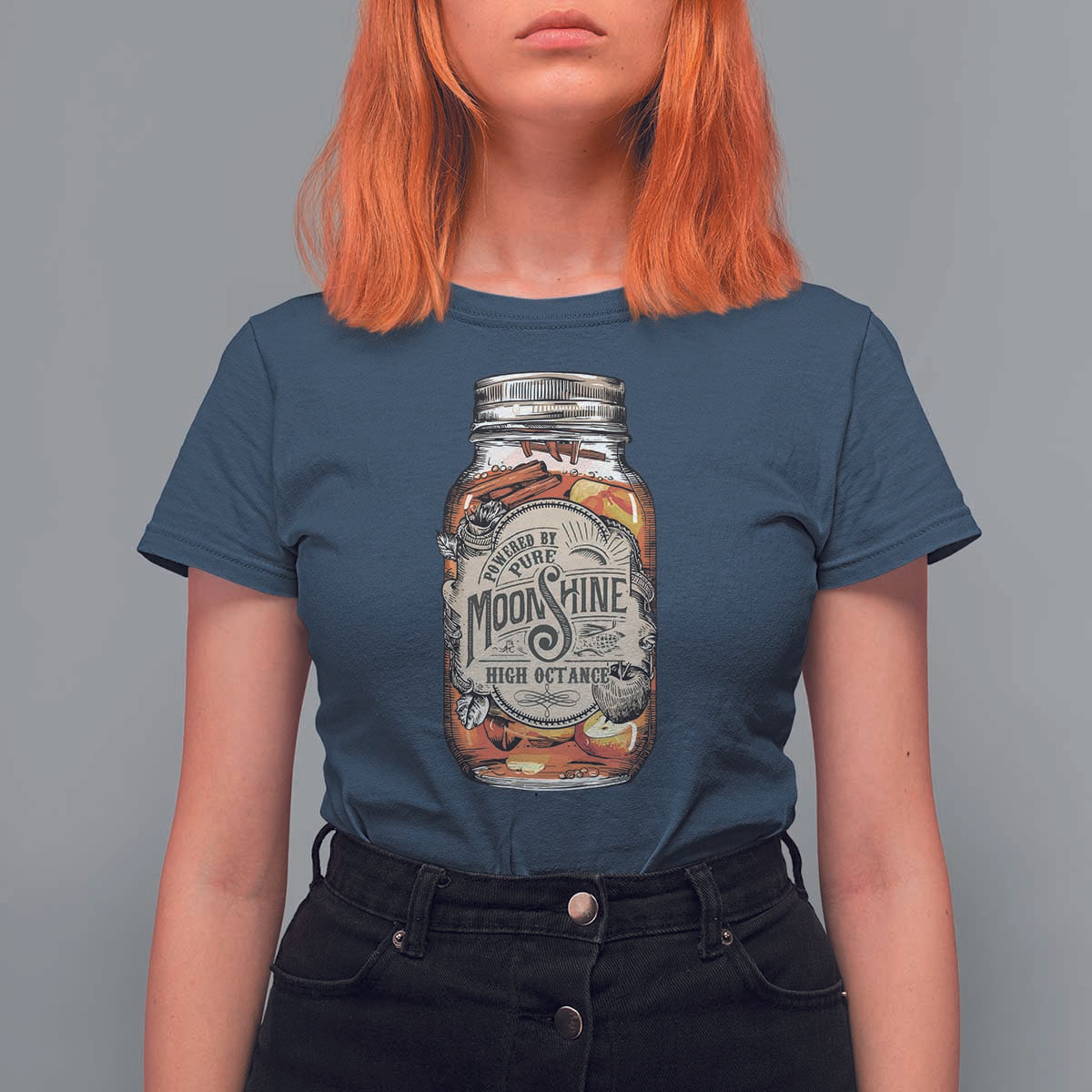 Drinking Powered By Pure Moonshine T Shirt For Women