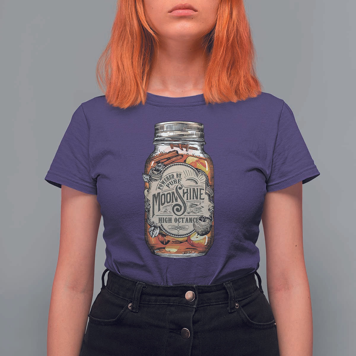 Drinking Powered By Pure Moonshine T Shirt For Women