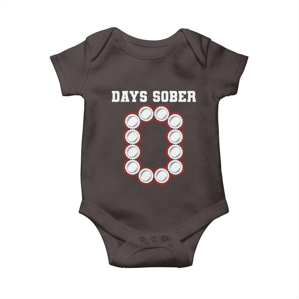 Funny Drinking Baby Onesie 0 Days Sober