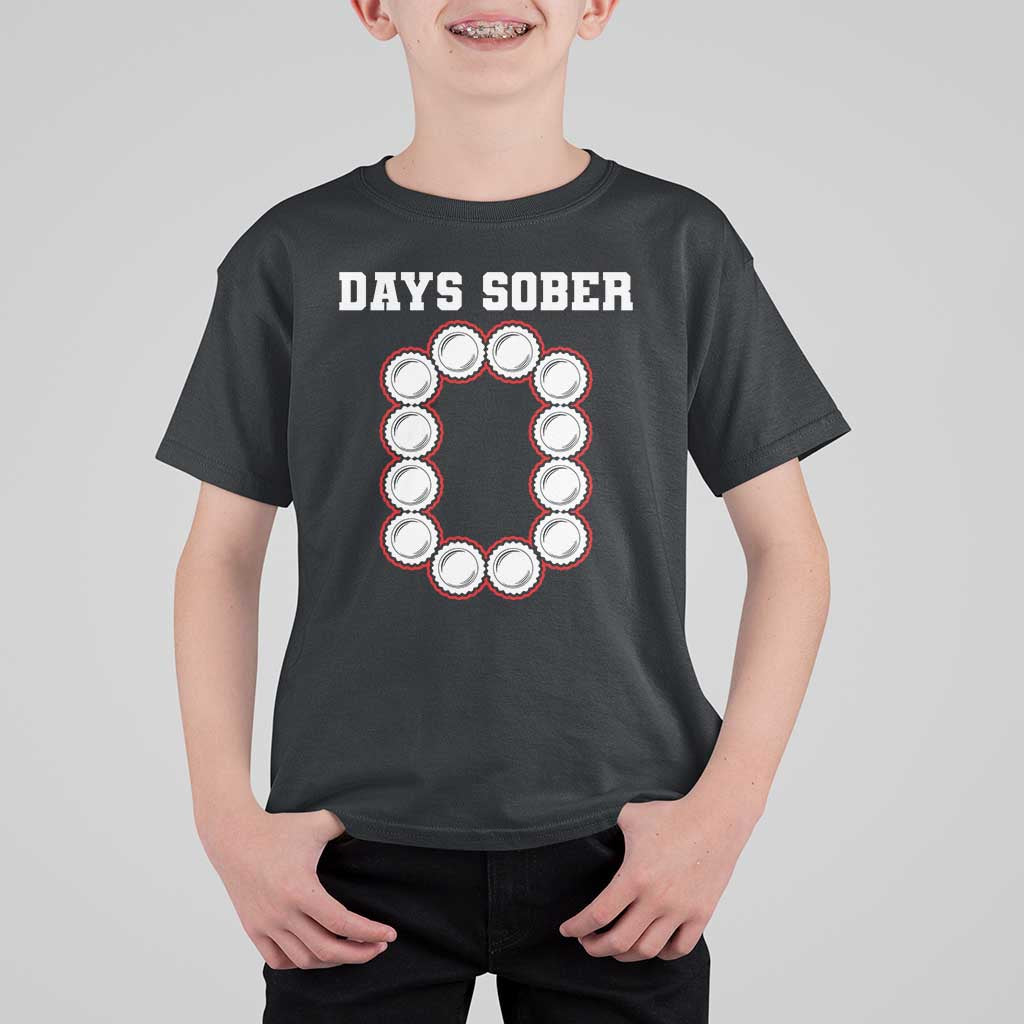 Funny Drinking T Shirt For Kid 0 Days Sober