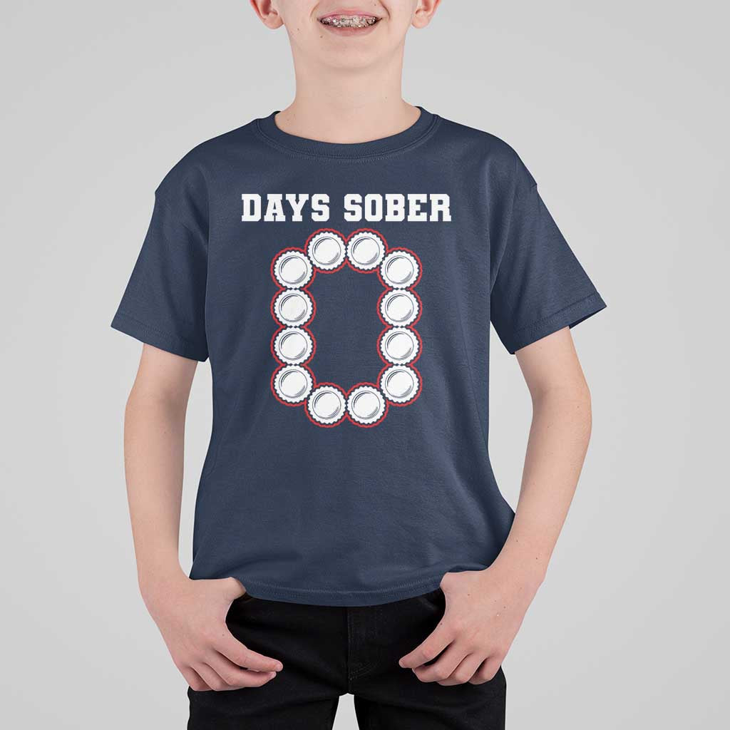 Funny Drinking T Shirt For Kid 0 Days Sober