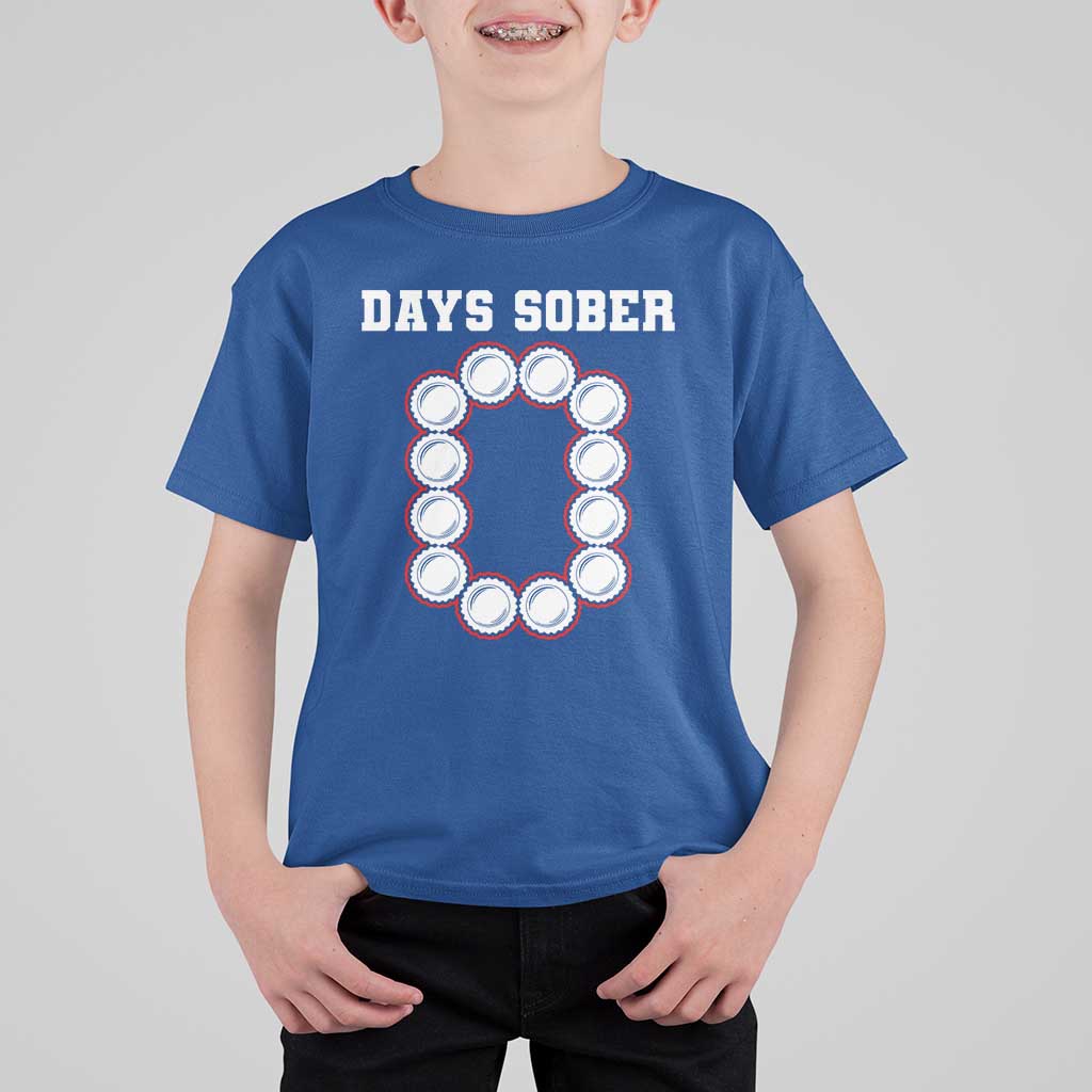 Funny Drinking T Shirt For Kid 0 Days Sober