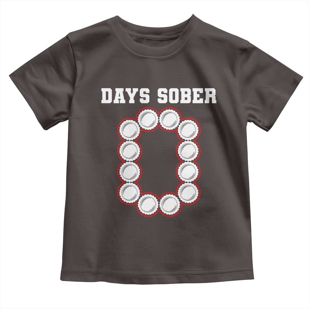 Funny Drinking Toddler T Shirt 0 Days Sober