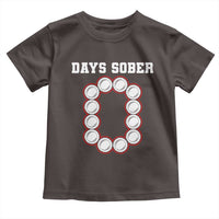Funny Drinking Toddler T Shirt 0 Days Sober