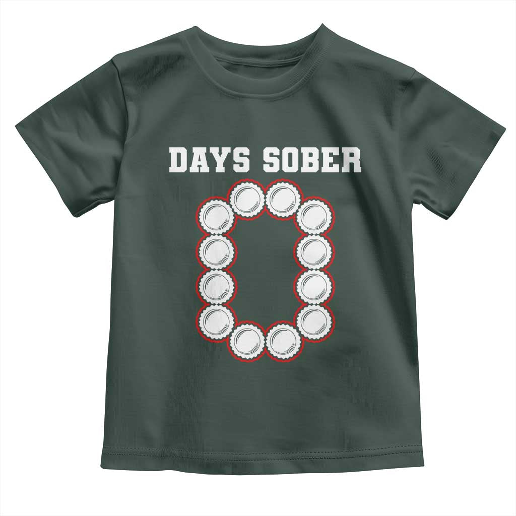 Funny Drinking Toddler T Shirt 0 Days Sober