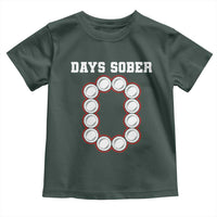 Funny Drinking Toddler T Shirt 0 Days Sober