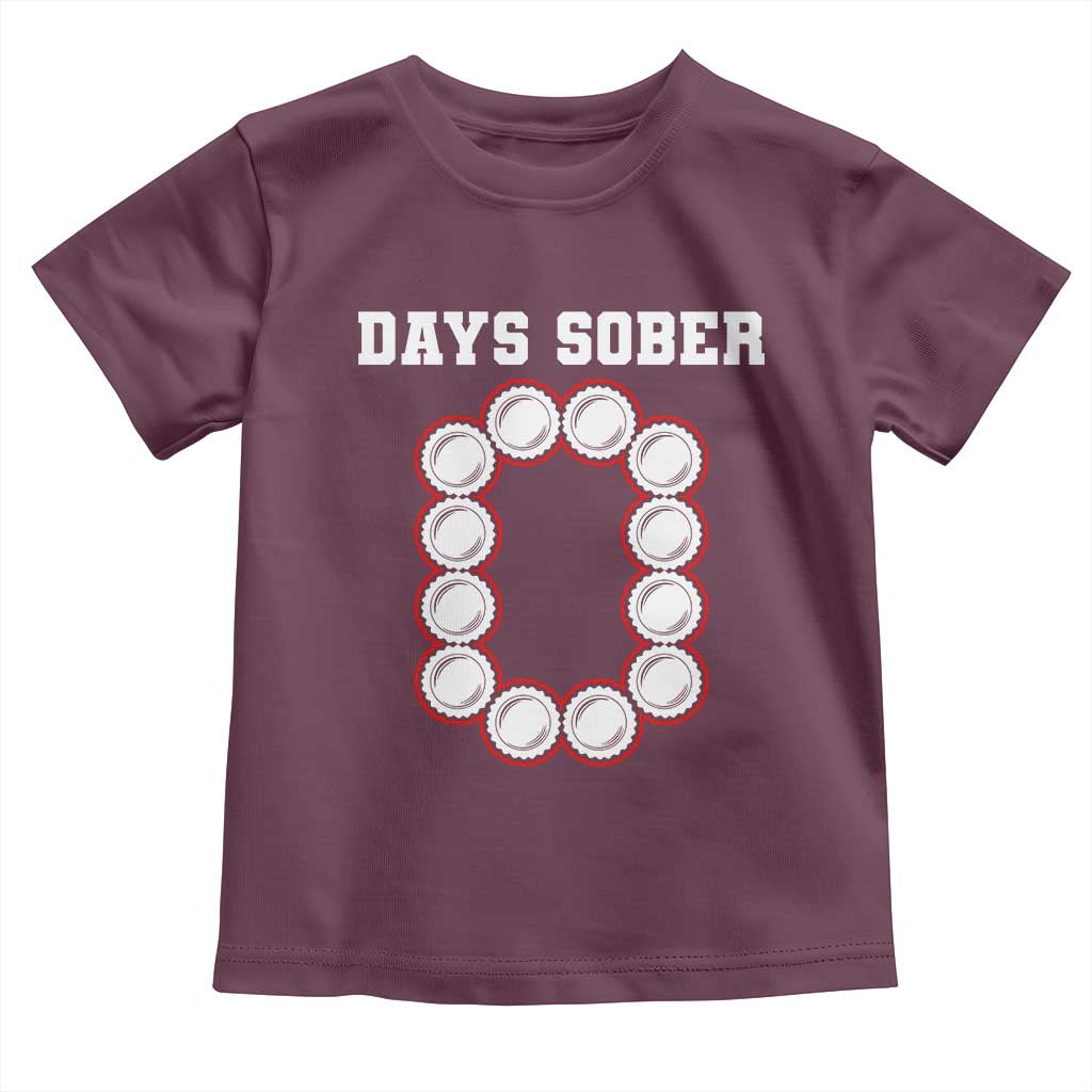 Funny Drinking Toddler T Shirt 0 Days Sober