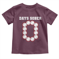 Funny Drinking Toddler T Shirt 0 Days Sober