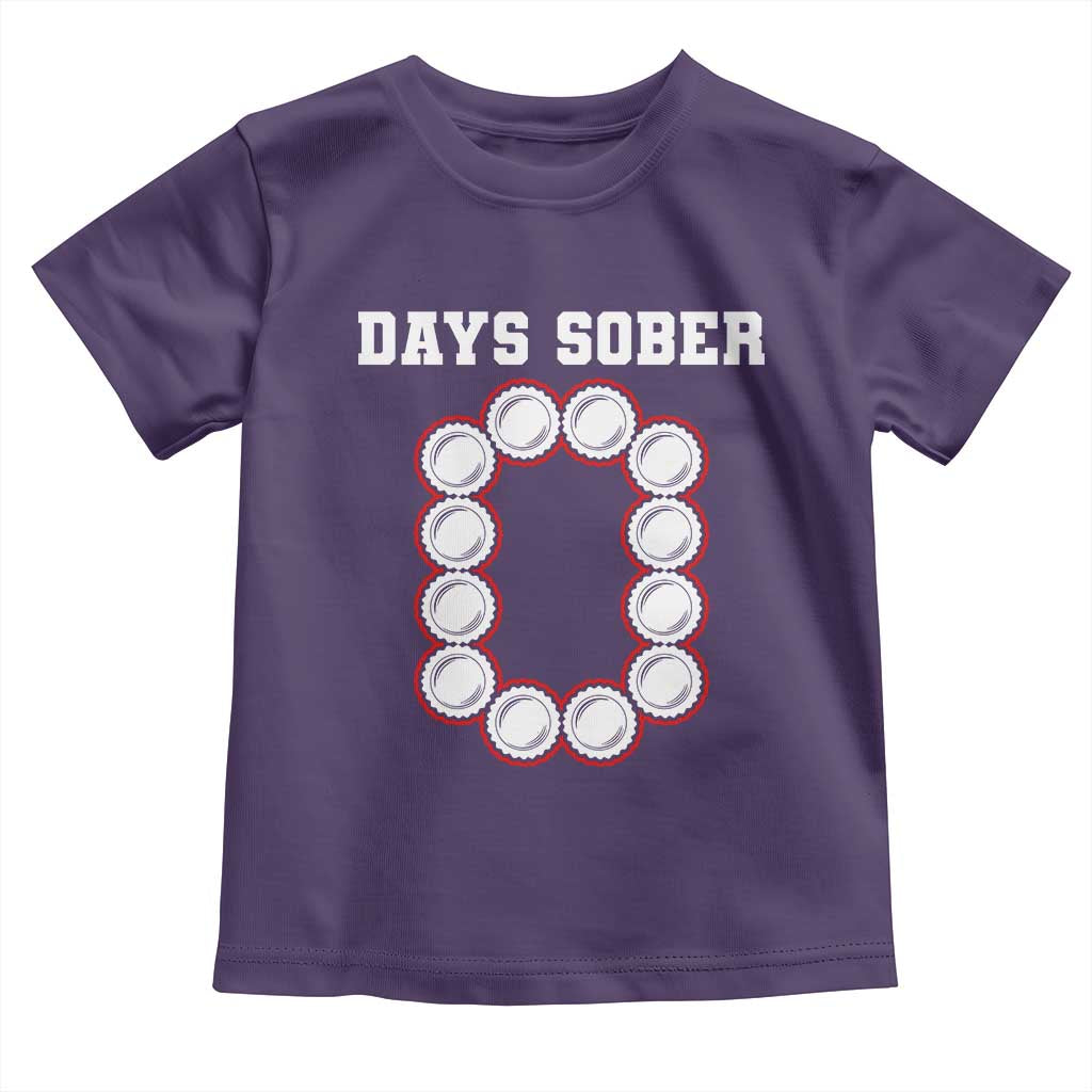 Funny Drinking Toddler T Shirt 0 Days Sober