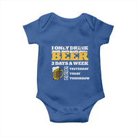 Funny Drinking Baby Onesie I Only Drink Beer 3 Days A Week