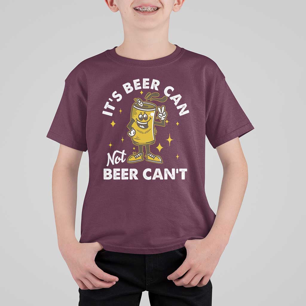 Funny Drinking T Shirt For Kid It's Beer Can Not Beer Can't