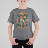 Funny Fishing Drinking T Shirt For Kid I Rescue Fish From Water And Beer From Bottles