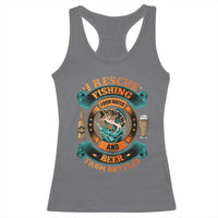 Funny Fishing Drinking Racerback Tank Top I Rescue Fish From Water And Beer From Bottles