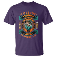 Funny Fishing Drinking T Shirt I Rescue Fish From Water And Beer From Bottles